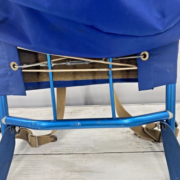 Vintage Blue World Famous Everest #231 Hiking Backpack & Magnesium Frame BLUE - Picture 8 of 12